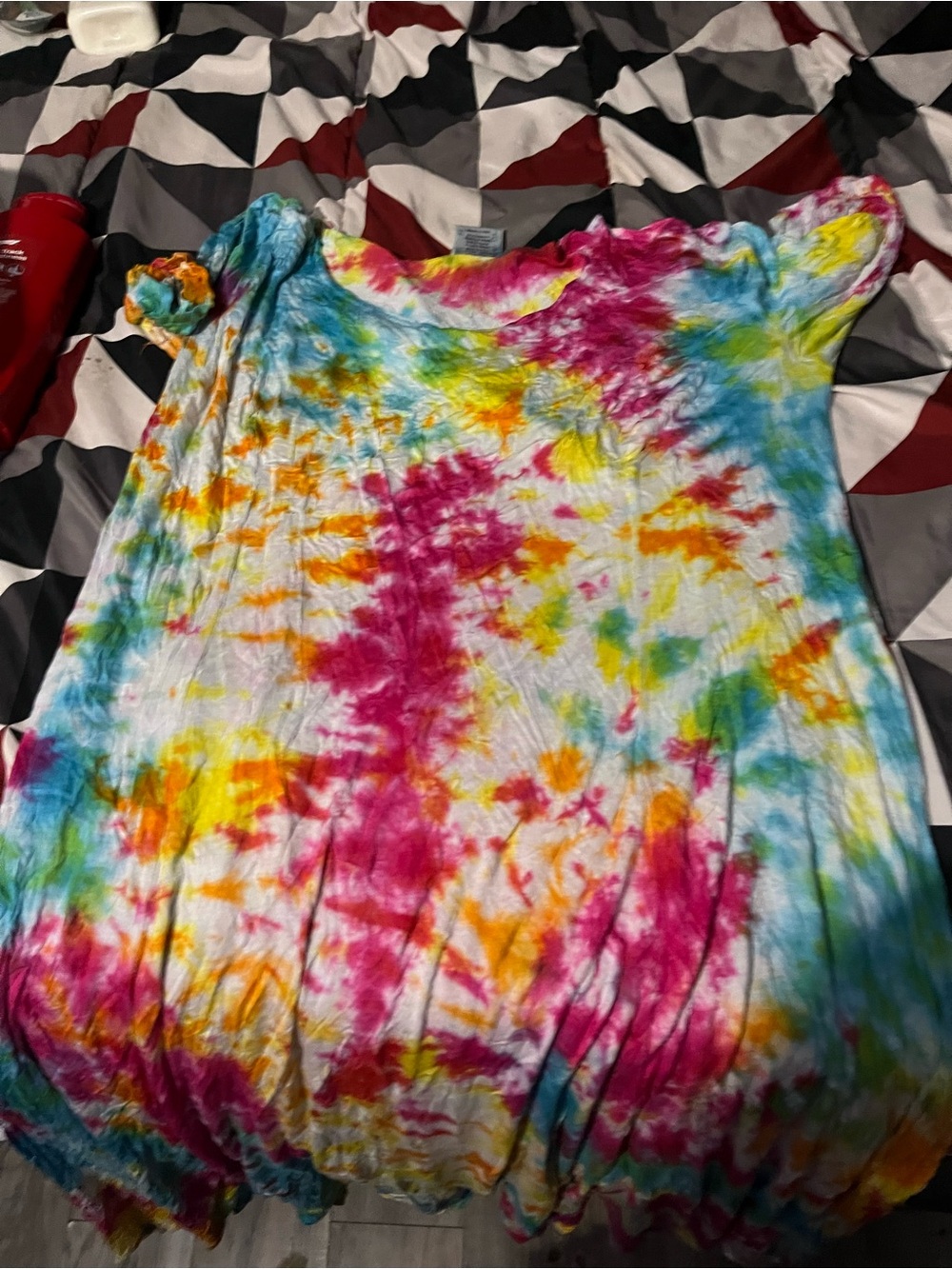 Tie-Dye Maxi Dress in Multicolor - Flowing Women's Summer Dress